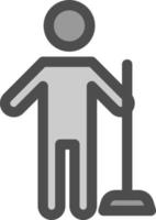 Man Holding Wiper Vector Icon Design
