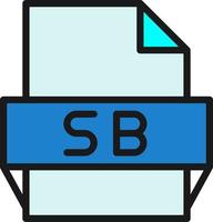 Sb File Format Icon vector