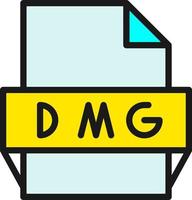 icono de formato de archivo dmg vector