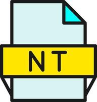 Nt File Format Icon vector