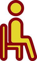 Sitting Vector Icon Design