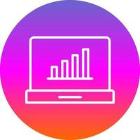 Online Bar Chart Vector Icon Design