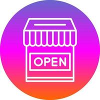 Shop Open Vector Icon Design