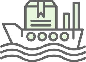 Worldwide Shipping Boat Vector Icon Design