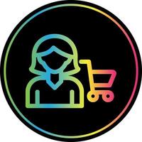 Woman Shopping Vector Icon Design