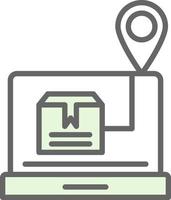 Online Shipment Tracking Vector Icon Design