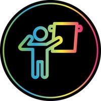 Man hanging Towel Vector Icon Design