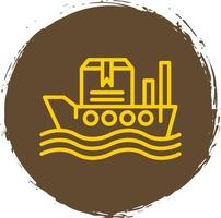 Worldwide Shipping Boat Vector Icon Design