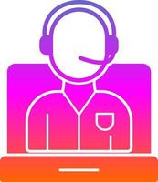 Online Call Center Vector Icon Design