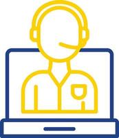 Online Call Center Vector Icon Design