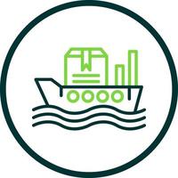 diseño de icono de vector de barco de envío en todo el mundo