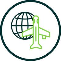 Worldwide Shipping Air Vector Icon Design