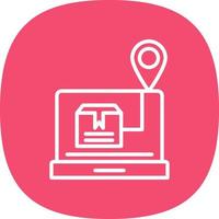 Online Shipment Tracking Vector Icon Design