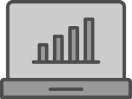 Online Bar Chart Vector Icon Design