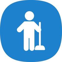 Man Holding Wiper Vector Icon Design