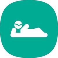 Lying Down Vector Icon Design