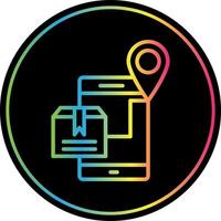 Mobile Shipment Tracking Vector Icon Design