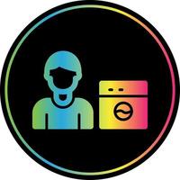 Man Doing Laundry Vector Icon Design