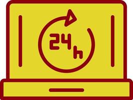 24 Hrs Open Vector Icon Design