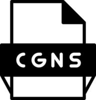 Cgns File Format Icon vector