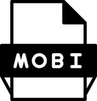 icono de formato de archivo mobi vector