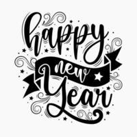 Happy new year lettering Design. Celebration typography poster, banner or greeting card for Merry Christmas and happy new year. Vector Illustration