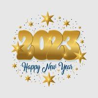 Happy new year fireworks explosionson festive holyday decorative elements on white background vector illustration