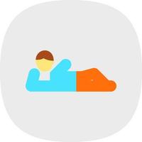 Lying Down Vector Icon Design