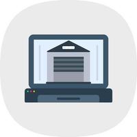 Online Warehouse Vector Icon Design