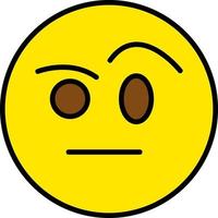 Face with Raised Eyebrow Vector Icon Design