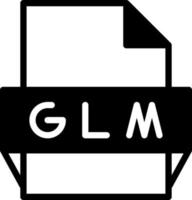 icono de formato de archivo glm vector