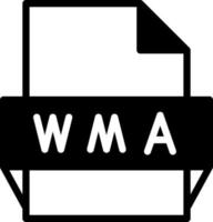 icono de formato de archivo wma vector