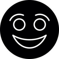 Smiling Face Vector Icon Design