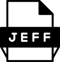 icono de formato de archivo jeff vector