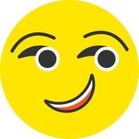 Smirking Face Vector Icon Design