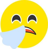 Sneezing Face Vector Icon Design