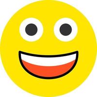 Grinning Face with Big Eyes Vector Icon Design