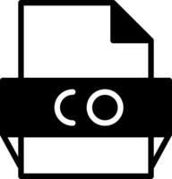 Co File Format Icon vector