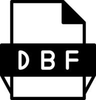 icono de formato de archivo dbf vector