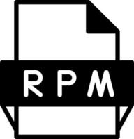 icono de formato de archivo rpm vector