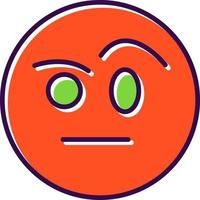 Face with Raised Eyebrow Vector Icon Design