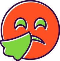 Sneezing Face Vector Icon Design