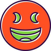 Grinning Squinting Face Vector Icon Design