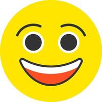 Smiling Face Vector Icon Design