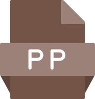 Pp File Format Icon vector