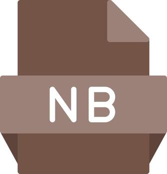 Nb File Format Icon vector
