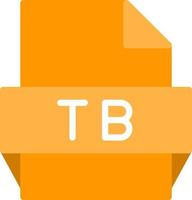 Tb File Format Icon vector