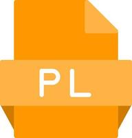 Pl File Format Icon vector