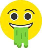 Face Vomiting Vector Icon Design