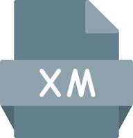 Xm File Format Icon vector